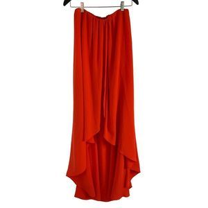 Women’s VICI Tyche Dress size large strapless 5986 Orange Waterfall Crepe